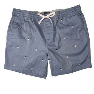 J. Crew Pelican Print Blue Dock Shorts Men’s XL